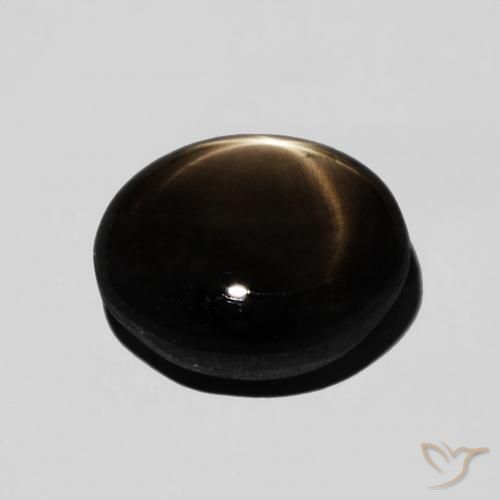 Zafiro estrella Negro natural de 7.12 ct, Ovalada, Opaco