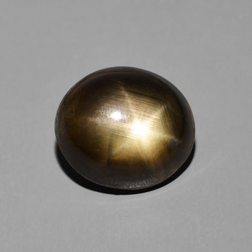 6.03ct Natural Negro Zafiro estrella, Ovalada, Opaco