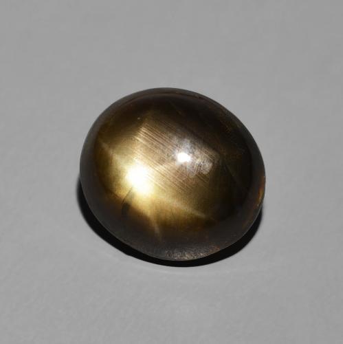 Zafiro estrella Negro natural de 6.03 ct, Ovalada, Opaco