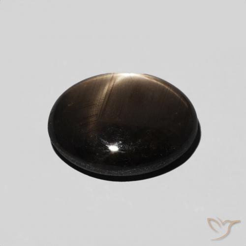 Zafiro estrella Negro natural de 3.89 ct, Ovalada, Opaco