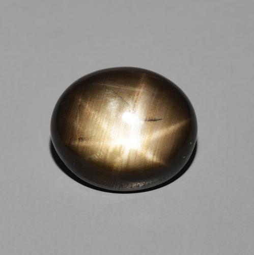 Zafiro estrella Negro natural de 5.12 ct, Ovalada, Opaco
