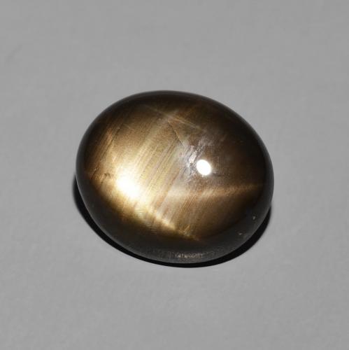 Zafiro estrella Negro natural de 5.12 ct, Ovalada, Opaco