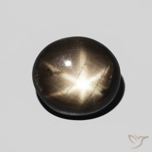 5.39ct Natural Negro Zafiro estrella, Ovalada, Opaco