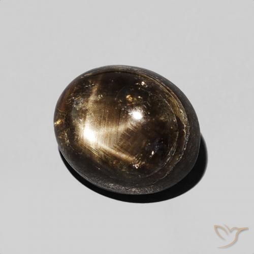 Zafiro estrella Negro natural de 2.74 ct, Ovalada, Opaco