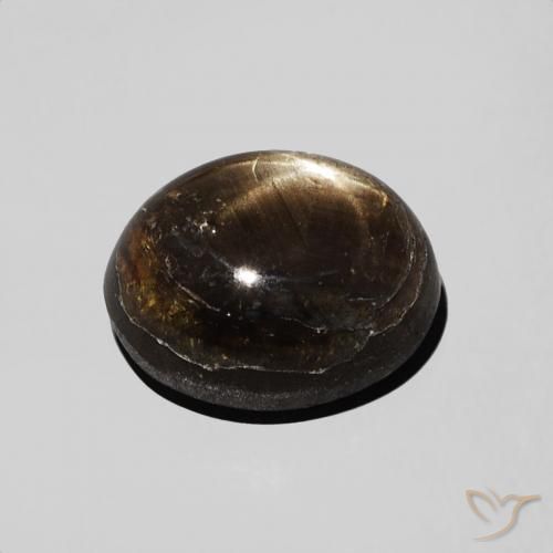 Zafiro estrella Negro natural de 2.74 ct, Ovalada, Opaco