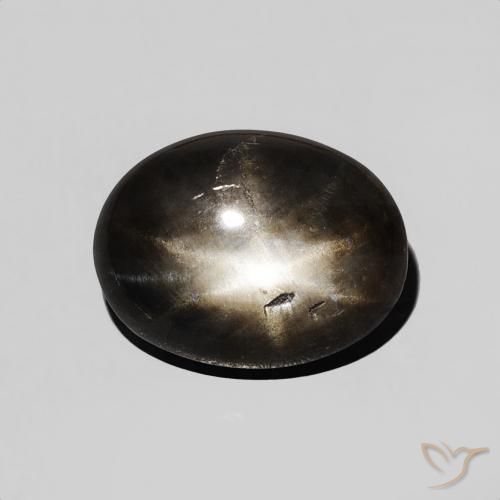 2.26ct Natural Negro Zafiro estrella, Ovalada, Opaco