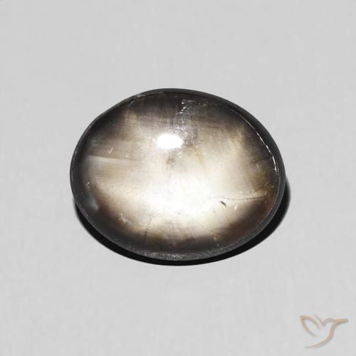 1.98ct Natural Negro Zafiro estrella, Ovalada, Opaco