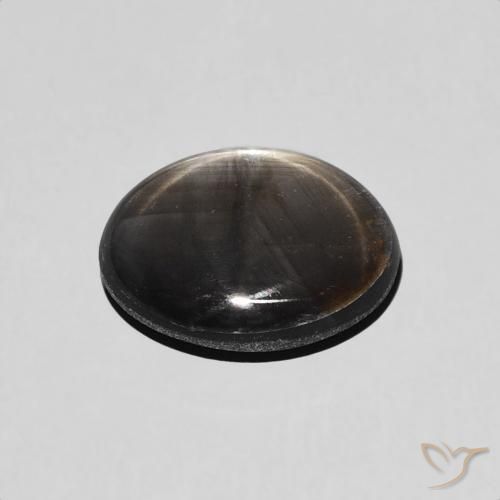 Zafiro estrella Negro natural de 1.98 ct, Ovalada, Opaco
