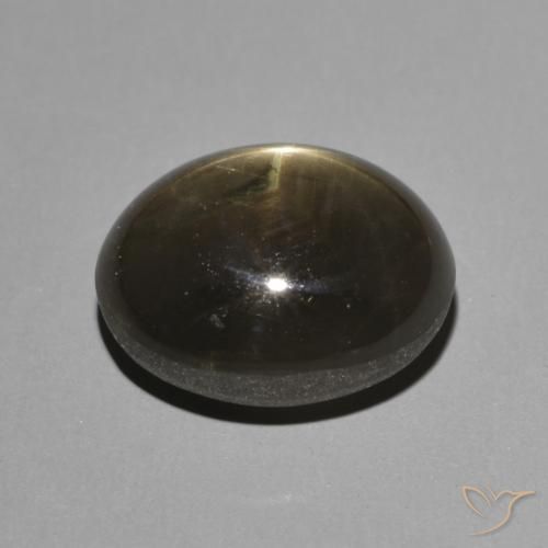 Zafiro estrella Negro natural de 5.97 ct, Ovalada, Opaco