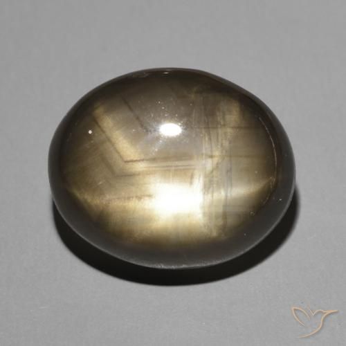 7.80ct Natural Negro Zafiro estrella, Ovalada, Opaco