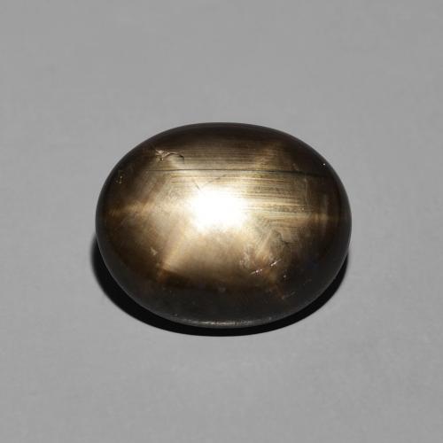 7.64ct Natural Negro Zafiro estrella, Ovalada, Opaco