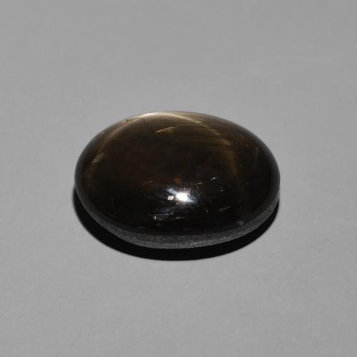 Zafiro estrella Negro natural de 7.64 ct, Ovalada, Opaco