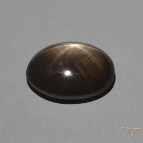 Zafiro estrella Negro natural de 2.34 ct, Ovalada, Opaco