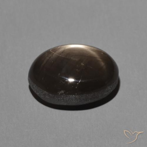Zafiro estrella Negro natural de 2.88 ct, Ovalada, Opaco