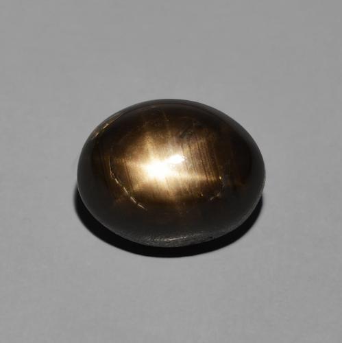 5.01ct Natural Negro Zafiro estrella, Ovalada, Opaco