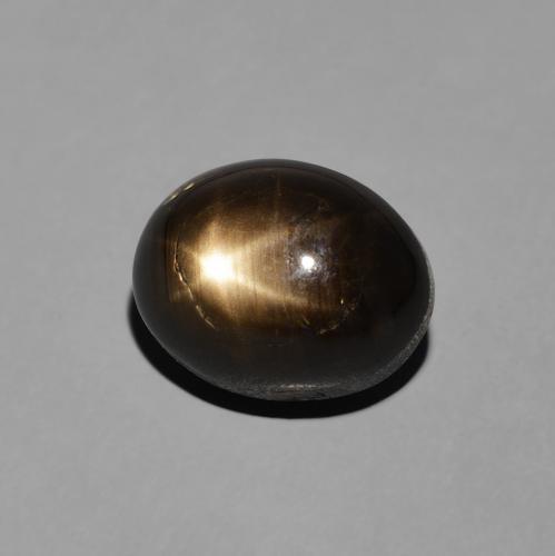 Zafiro estrella Negro natural de 5.01 ct, Ovalada, Opaco