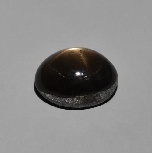 Zafiro estrella Negro natural de 5.01 ct, Ovalada, Opaco