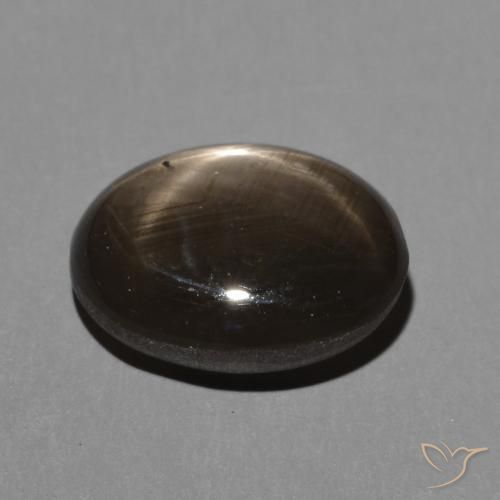 Zafiro estrella Negro natural de 3.30 ct, Ovalada, Opaco
