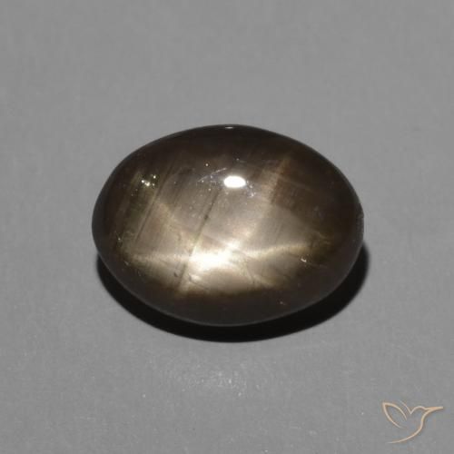 Zafiro estrella Negro natural de 2.03 ct, Corte Óvalo, Opaco