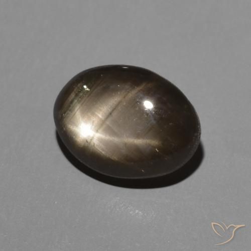 Zafiro estrella Negro natural de 2.03 ct, Corte Óvalo, Opaco