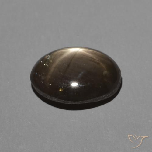 Zafiro estrella Negro natural de 2.03 ct, Corte Óvalo, Opaco
