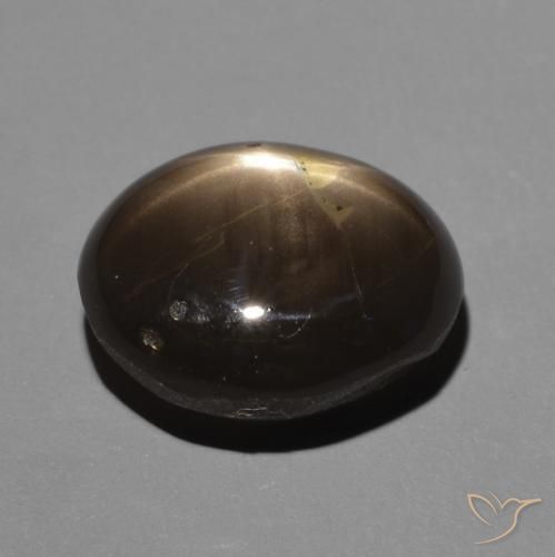 Zafiro estrella Negro natural de 4.63 ct, Ovalada, Opaco