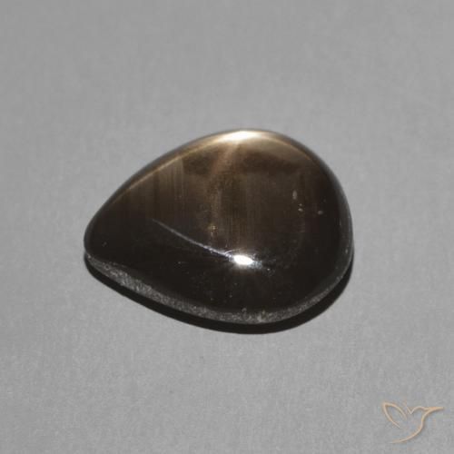 Zafiro estrella Negro natural de 2.19 ct, En forma de pera, Opaco