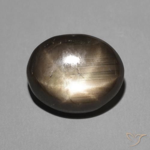 3.62ct Natural Negro Zafiro estrella, Ovalada, Opaco