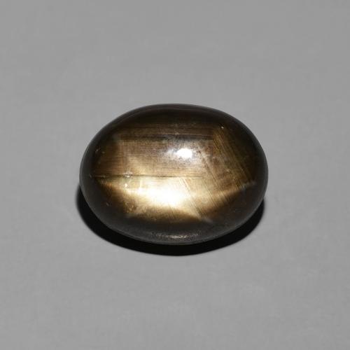 5.94ct Natural Negro Zafiro estrella, Ovalada, Opaco