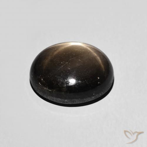 Zafiro estrella Negro natural de 4.45 ct, Ovalada, Opaco