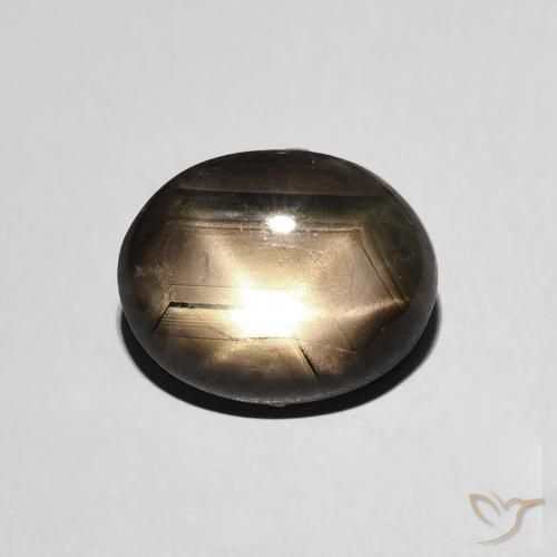 3.97ct Natural Negro Zafiro estrella, Ovalada, Opaco