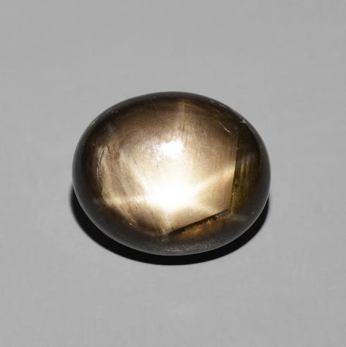 5.23ct Natural Negro Zafiro estrella, Ovalada, Opaco