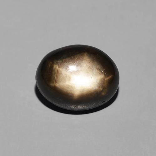 4.38ct Natural Negro Zafiro estrella, Ovalada, Opaco