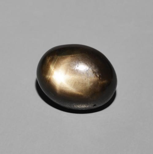 Zafiro estrella Negro natural de 4.38 ct, Ovalada, Opaco