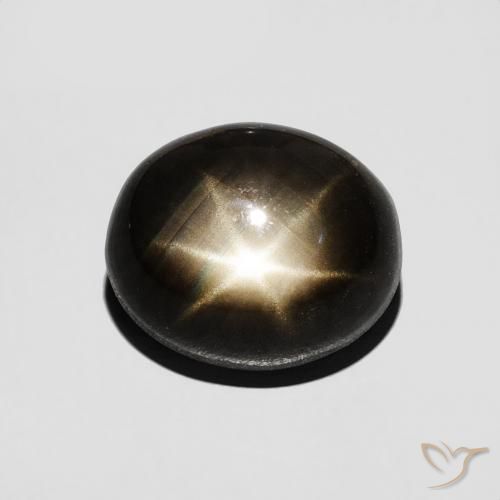 2.77ct Natural Negro Zafiro estrella, Ovalada, Opaco