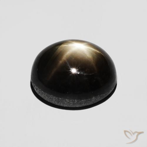 Zafiro estrella Negro natural de 2.77 ct, Ovalada, Opaco
