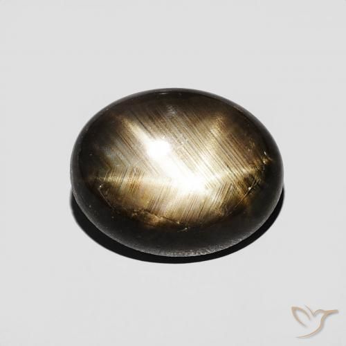 2.36ct Natural Negro Zafiro estrella, Ovalada, Opaco