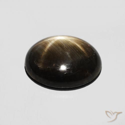 Zafiro estrella Negro natural de 2.36 ct, Ovalada, Opaco