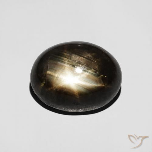 4.67ct Natural Negro Zafiro estrella, Ovalada, Opaco