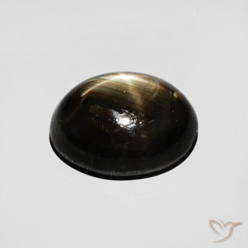 Zafiro estrella Negro natural de 4.67 ct, Ovalada, Opaco