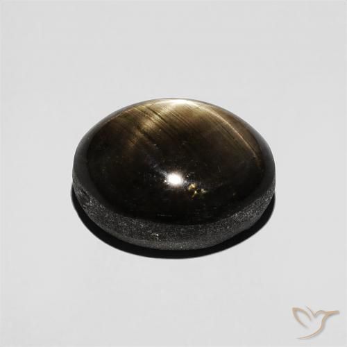Zafiro estrella Negro natural de 5.20 ct, Ovalada, Opaco