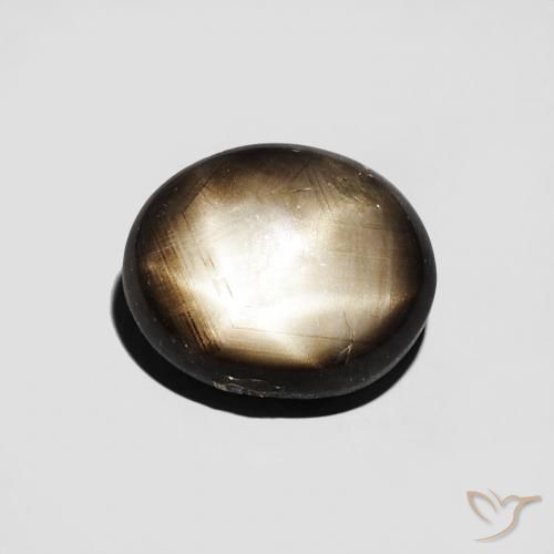 2.85ct Natural Negro Zafiro estrella, Ovalada, Opaco