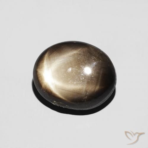 Zafiro estrella Negro natural de 2.85 ct, Ovalada, Opaco