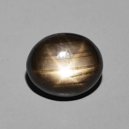 4.23ct Natural Negro Zafiro estrella, Ovalada, Opaco