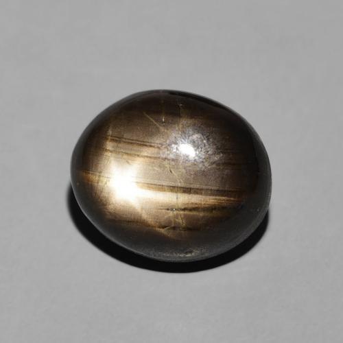 Zafiro estrella Negro natural de 4.23 ct, Ovalada, Opaco