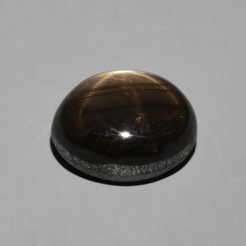 Zafiro estrella Negro natural de 4.23 ct, Ovalada, Opaco