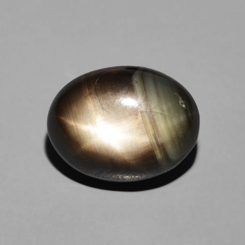 5.17ct Natural Negro Zafiro estrella, Ovalada, Opaco