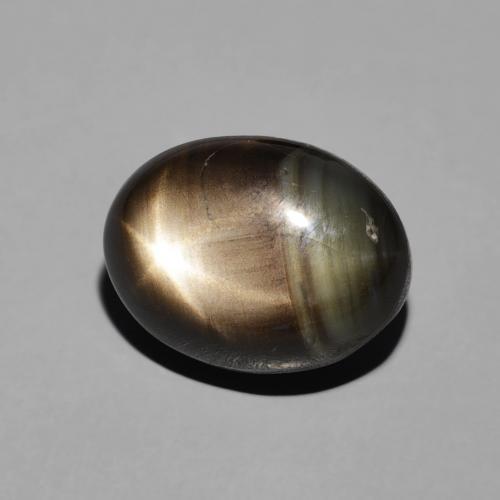 Zafiro estrella Negro natural de 5.17 ct, Ovalada, Opaco