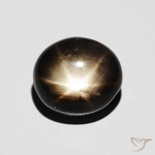 4.70ct Natural Negro Zafiro estrella, Ovalada, Opaco