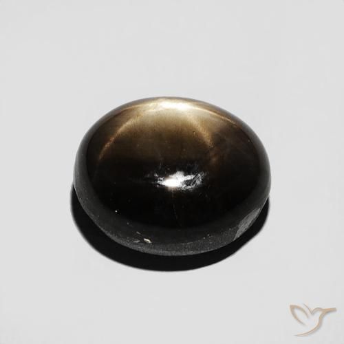 Zafiro estrella Negro natural de 4.70 ct, Ovalada, Opaco